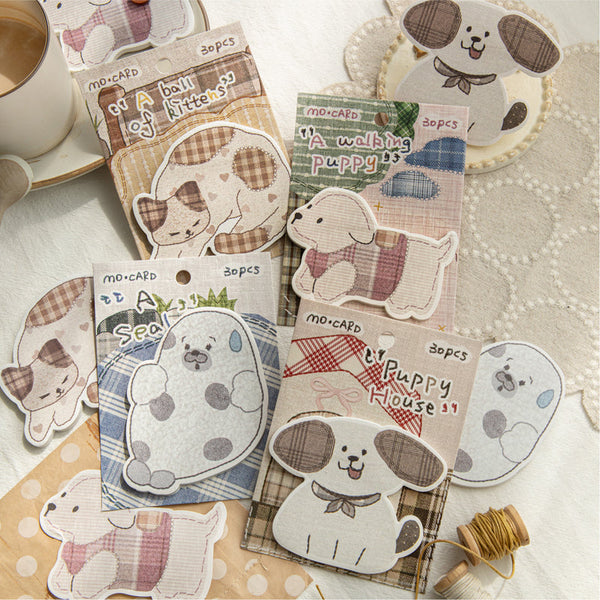 30PCS Cute Pet Vintage House Series note paper