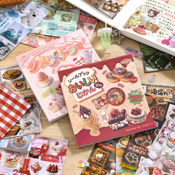 30PCS Japanese food series sticker book