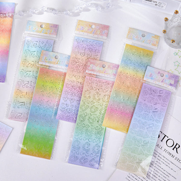 2PCS Iridescent Star Track Ring Series sticker