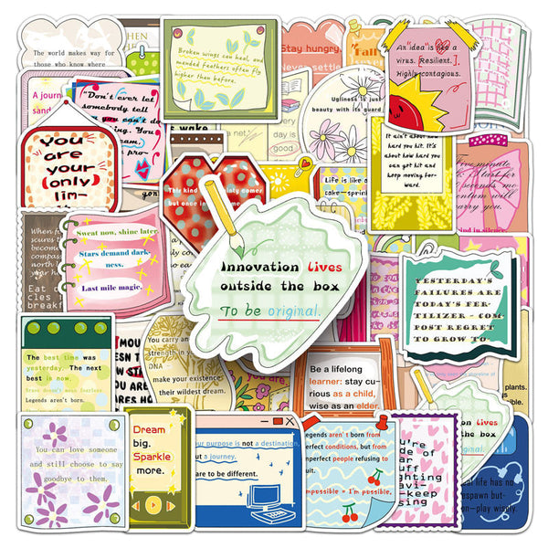 50PCS Inspiring English Sticker