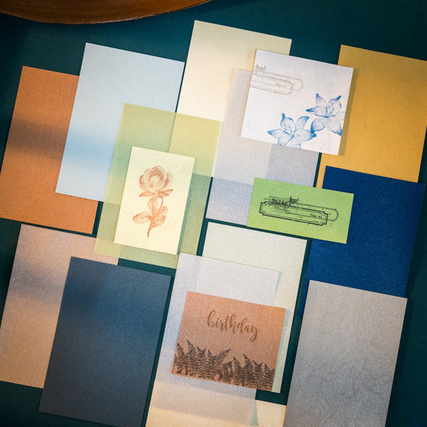 20PCS The Four Seasons Flowing Light series material paper