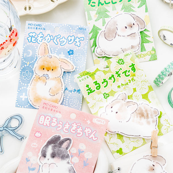 30PCS Rabbit Garden Party Series note paper