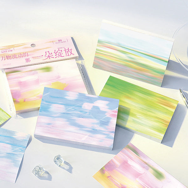 80PCS Everything flows series note paper