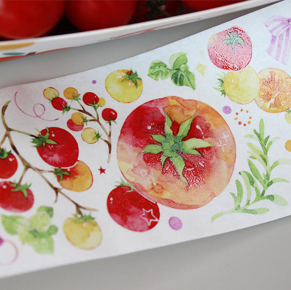 6cm*112cm Crystal tomato Washi/PET tape