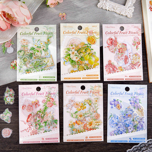 20PCS Flower Picnic Series sticker