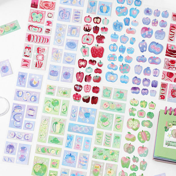 6PCS Apple Planet Series sticker