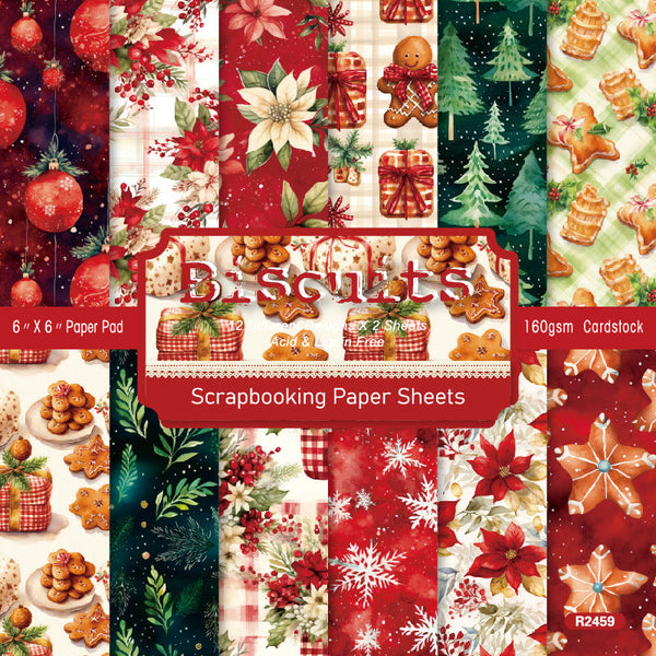 24PCS Merry Christmas background paper