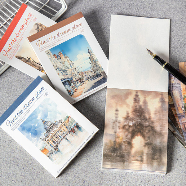 50PCS Find the dream place series material paper