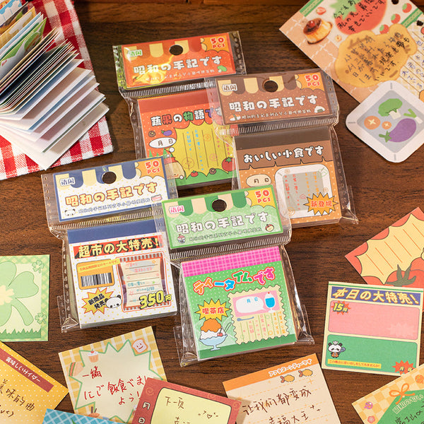 50PCS Notes by Showa series note paper