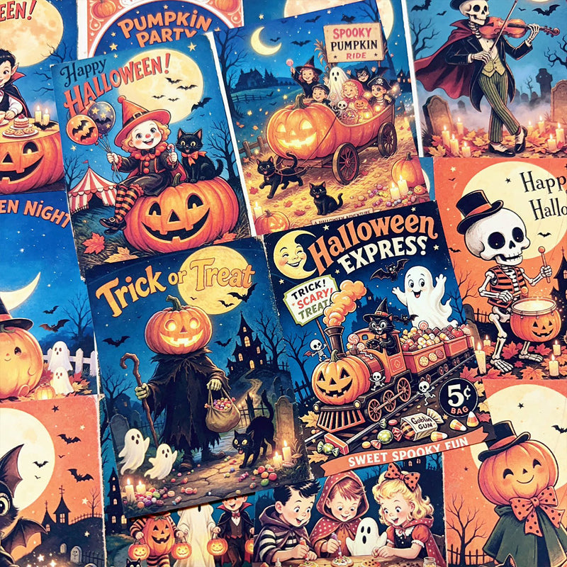 Cartoon Halloween Scrapbook Background Paper – Journaldream