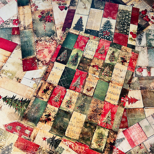 20PCS Vintage Christmas tree background paper