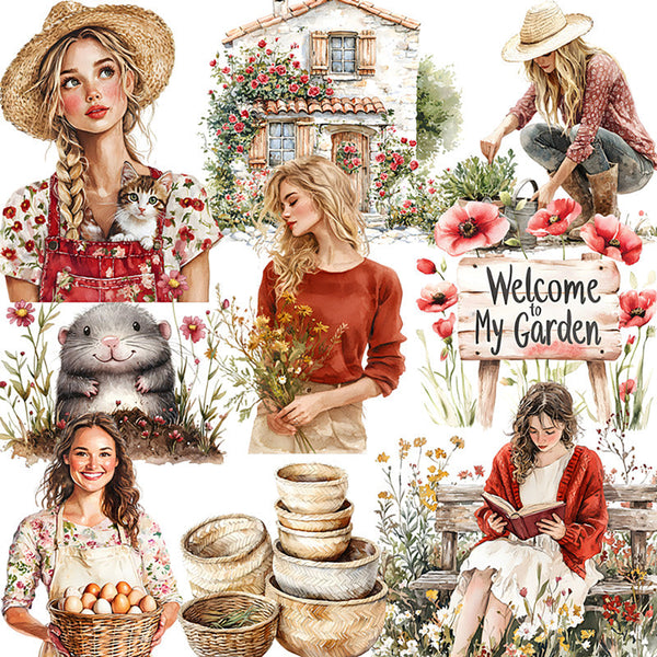 20PCS Garden Girl sticker