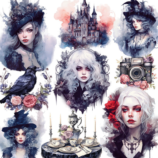 12PCS The Gothic Dark Witch sticker