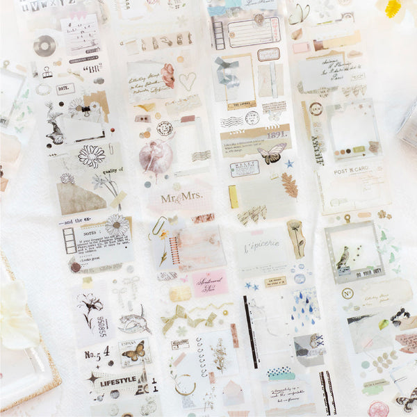 White Mist Flower Fragrance Series Fog PET Tape