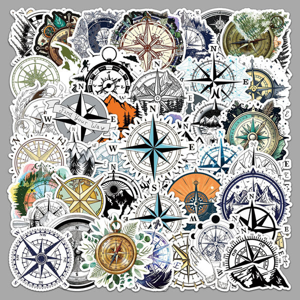 50PCS Compass Sticker