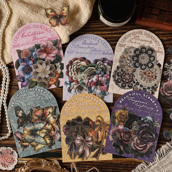 10PCS Splendid Picturesque Series sticker