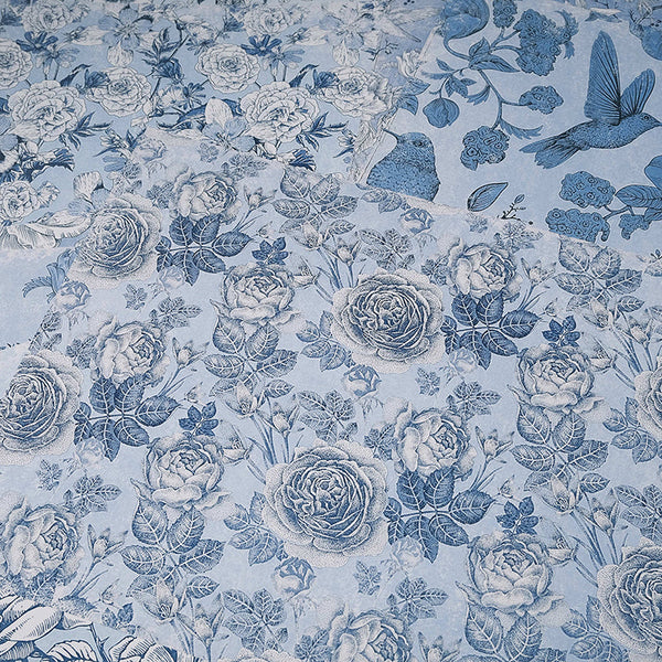 10 piezas de papel de fondo con flores de rosa azul