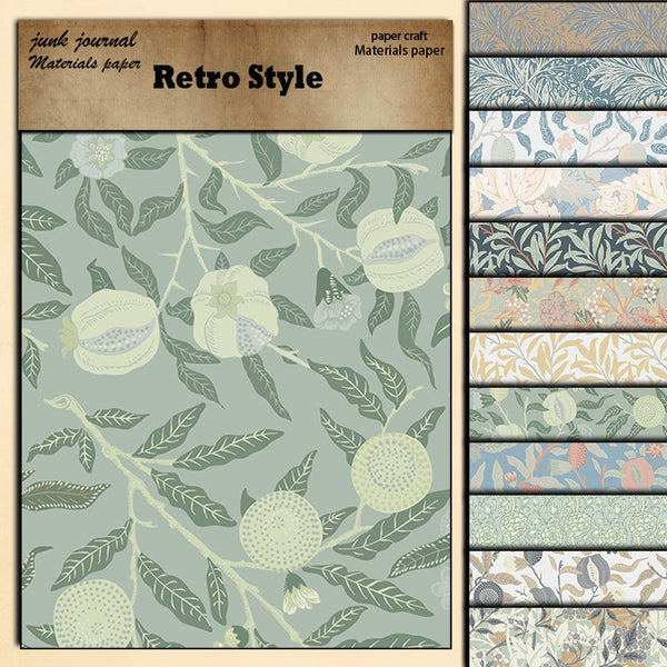 12 piezas de papel de William Morris