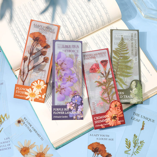 5PCS Miracle Garden series bookmark