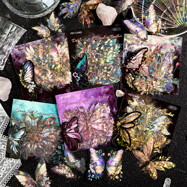 20PCS Butterfly crystal wing series sticker