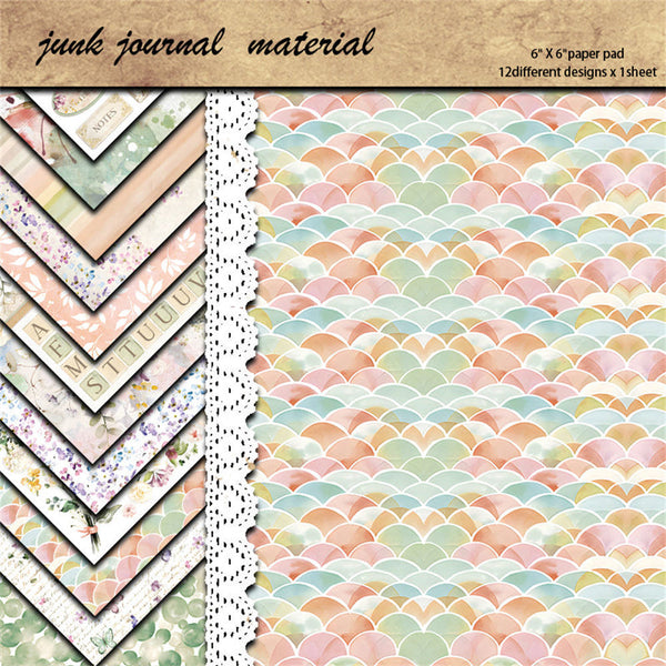 12PCS Blossom material paper