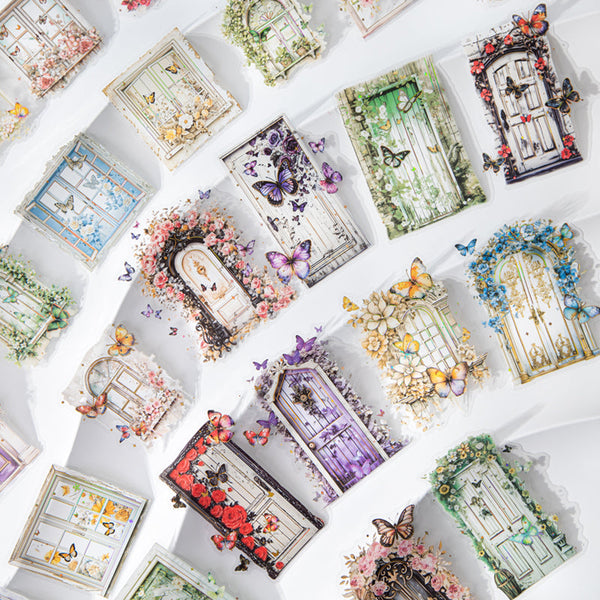 10PCS Butterfly dancing window series sticker