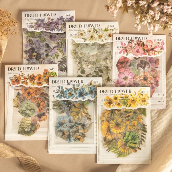 36PCS Dried Flower Overture Series sticker