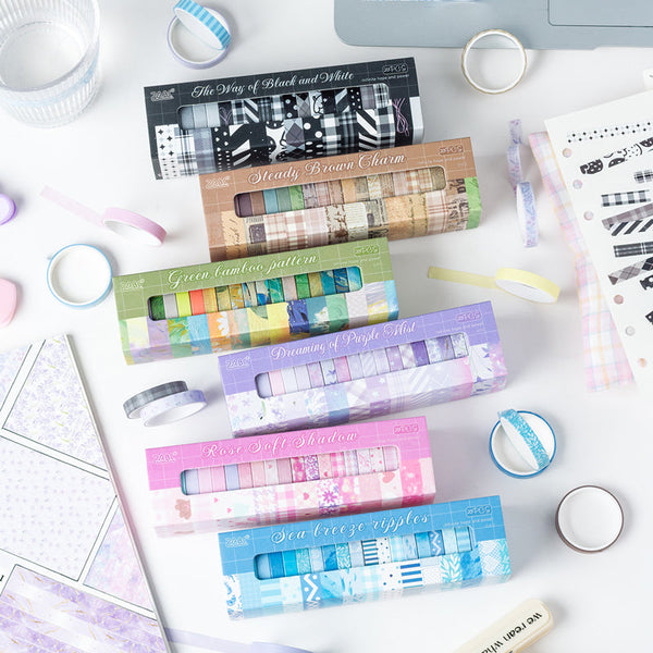 Light Shadow Stripe Series Washi Tape Set