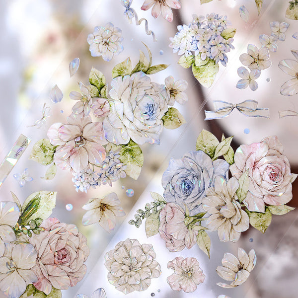 6cm*120cm Sweet Dream Blue Washi/PET/Shell Light PET Tape