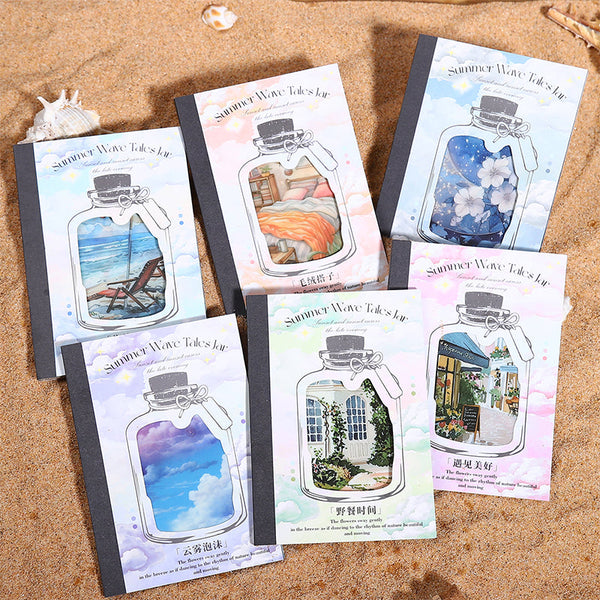 20PCS Summer Bottle Series sticker book