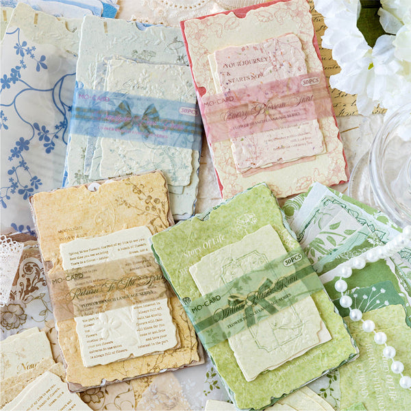 30PCS Flower branch language series material paper set