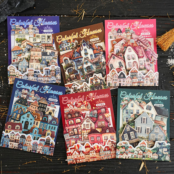 15PCS Colorful house series sticker