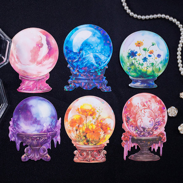 Pegatinas de la serie de bolas de cristal Dream de 5 piezas 