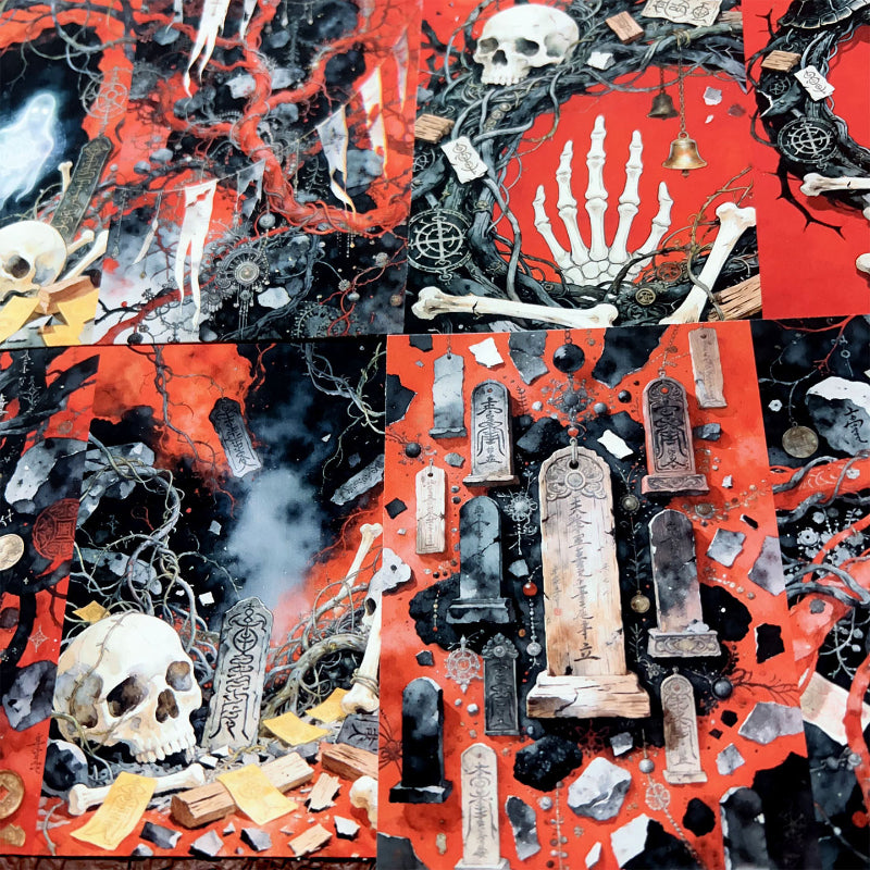 Gothic Skull Bone Scrapbook Background Paper – Journaldream