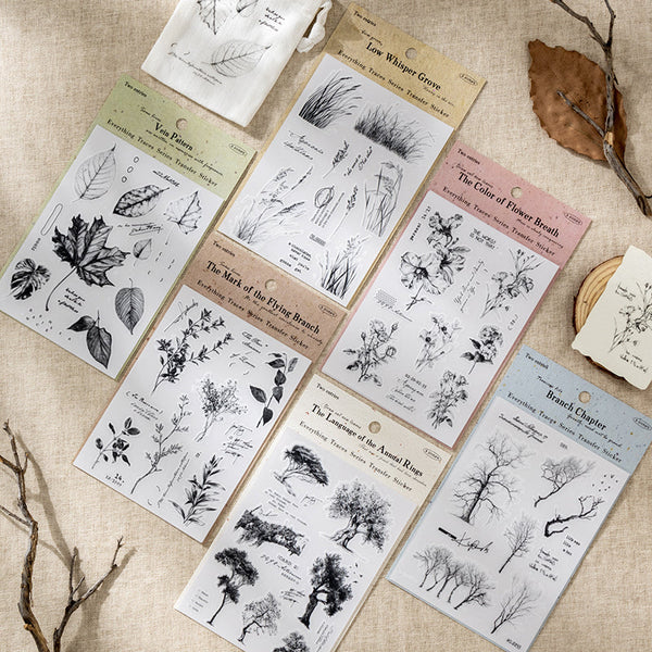 2PCS Traces of All Things Series Transfer sticker