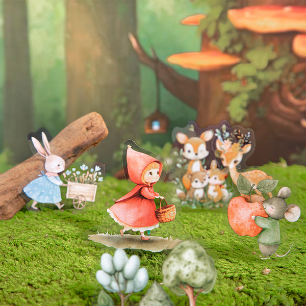 15PCS The story of Little Red Riding Hood series sticker