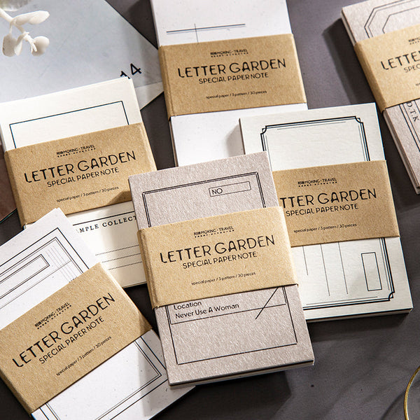 30PCS The Garden of Letters series note paper