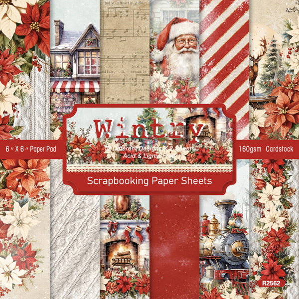 24PCS Wintry material paper