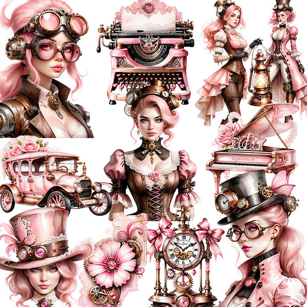 20PCS Pink Steam girl sticker