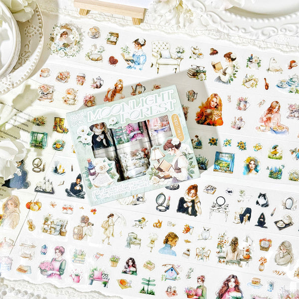 Butterfly Fantasy Series Die Cutting Washi/PET Tape Set
