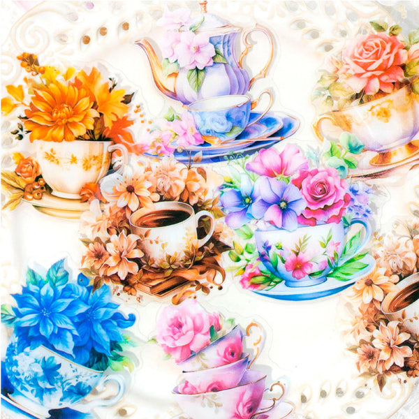 20 pegatinas de la serie Garden Tea Party 