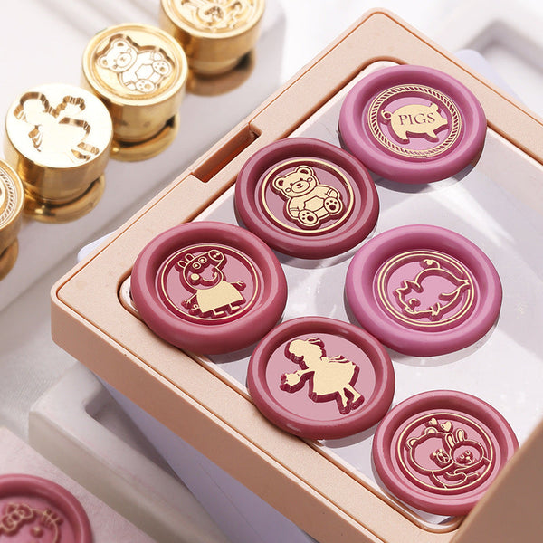 1.5cm Mini anime animal series Wax Seal Stamp