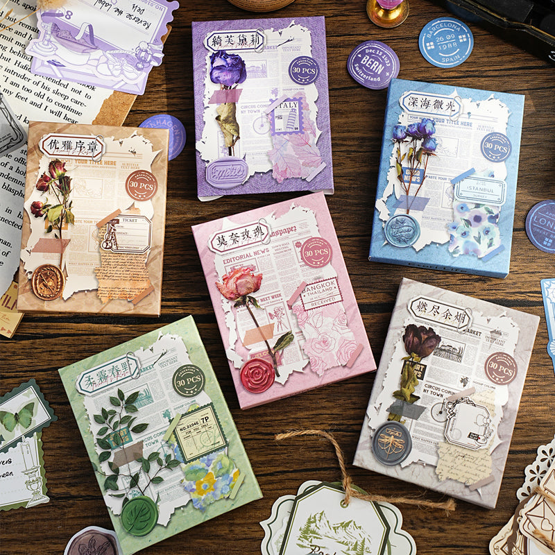30PCS Dream Floating life series sticker β Journaldream