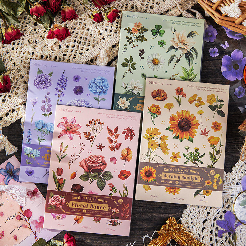 Flower Sticker Book 20PCS Forest flower path series sticker book – Journaldream