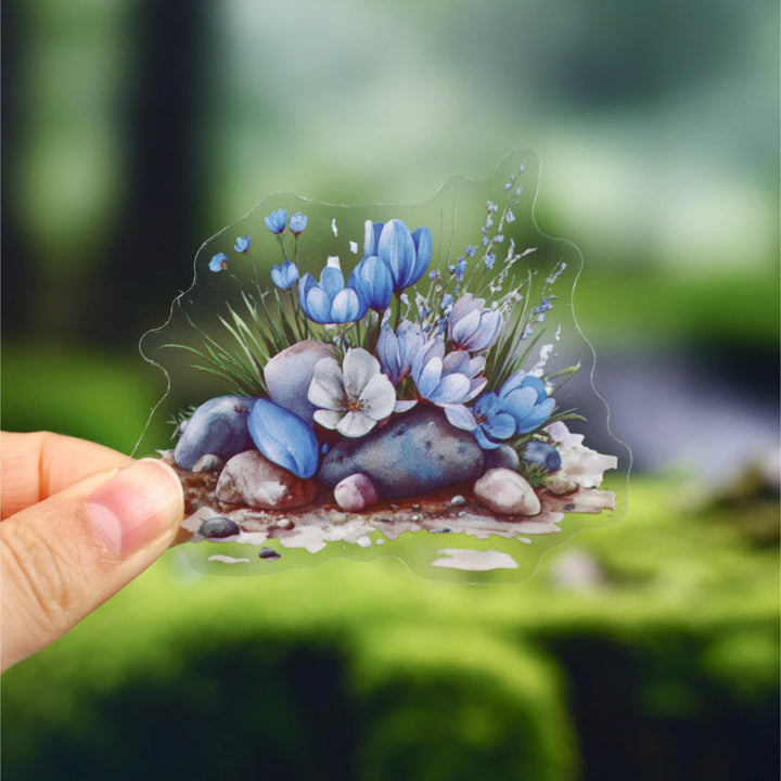 Gravel flower message series sticker – Journaldream