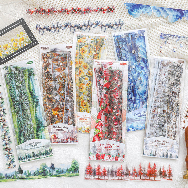 20PCS Forest Flower Letter Series sticker