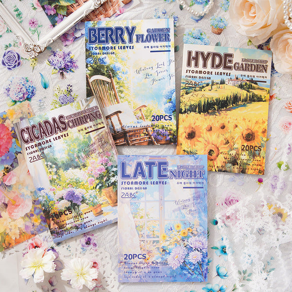 20PCS Flower building series sticker book