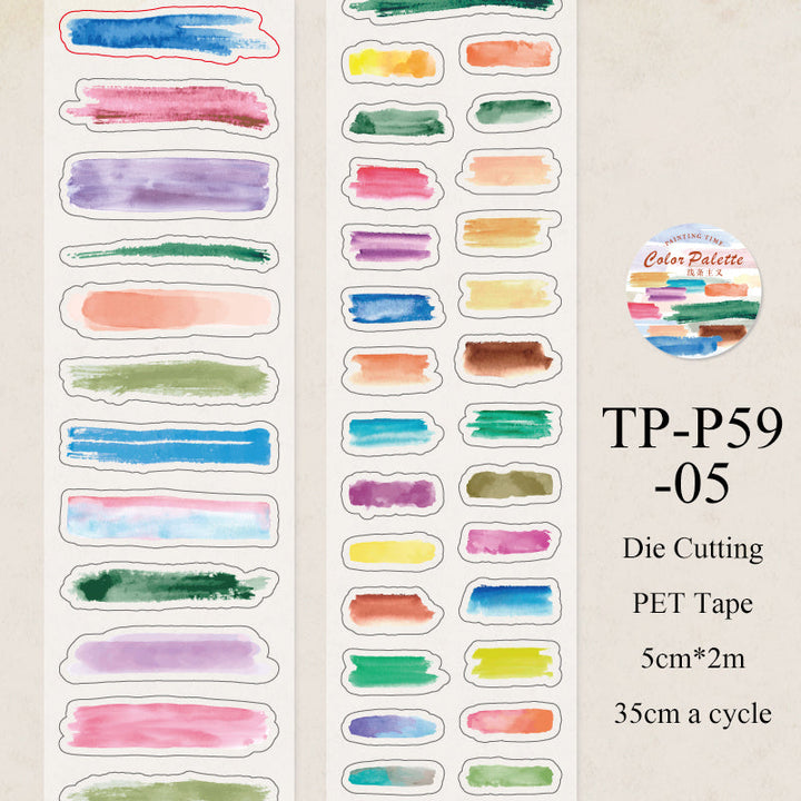 Die Cut Guide Color Life color palette series Die Cutting PET Tape – Journaldream
