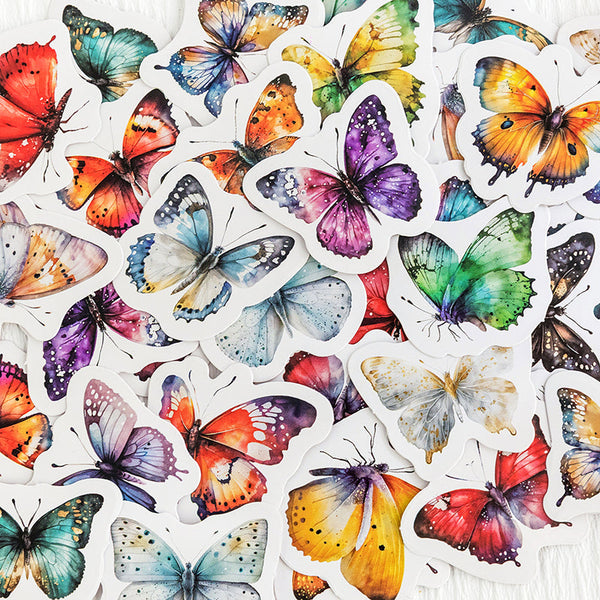 45 piezas de pegatinas de la serie de salas de baile de mariposas 