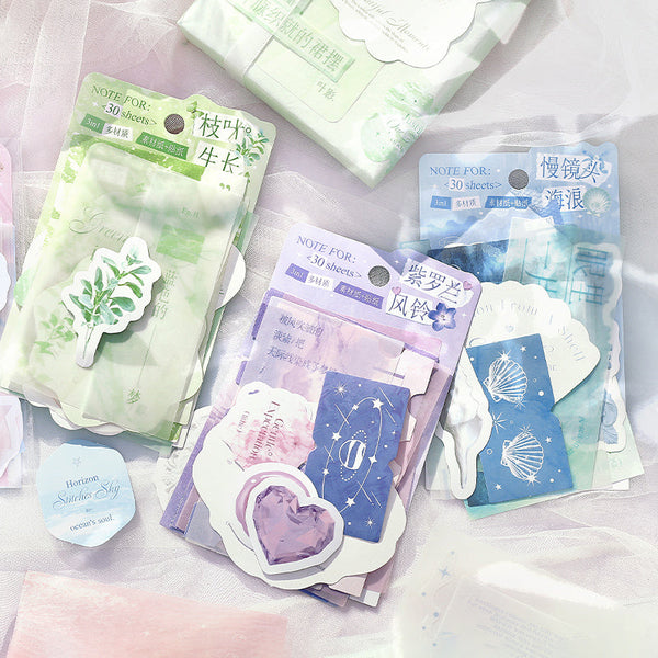 30PCS The Shining Days Series material paper set